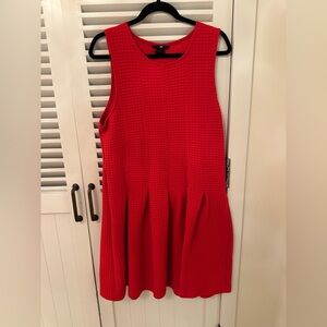 H&M red quilted tank dress